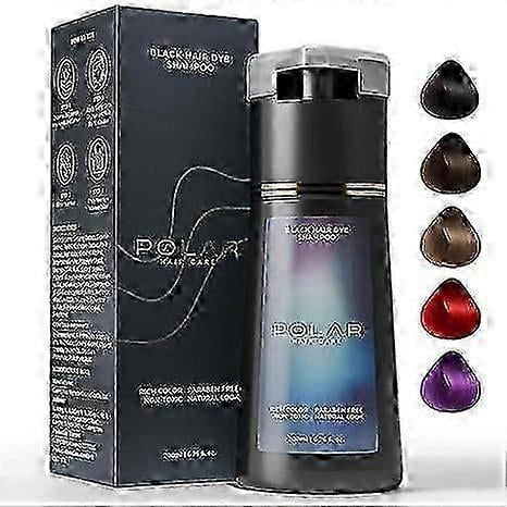 Hair Dye Shampoo, Polar Hair Dye Shampoo, Polar Haircare Instant Dye Shampoo, Natural Hair Color Shampoo for Gray Hair Coverage for Women & Men