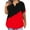 Red, variant on Jgppe Womens Plus Size Tshirts V-Neck Blouse Loose Short Sleeve Blouse Casual Summer Tops Dailywear