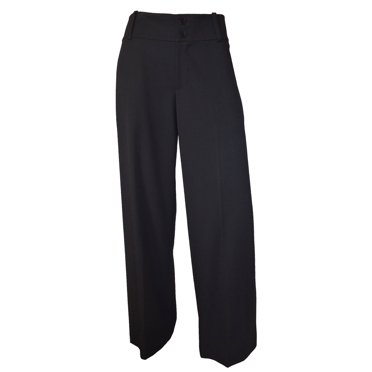 Women's Polyester Viscose Classic Flared Pants Black 4