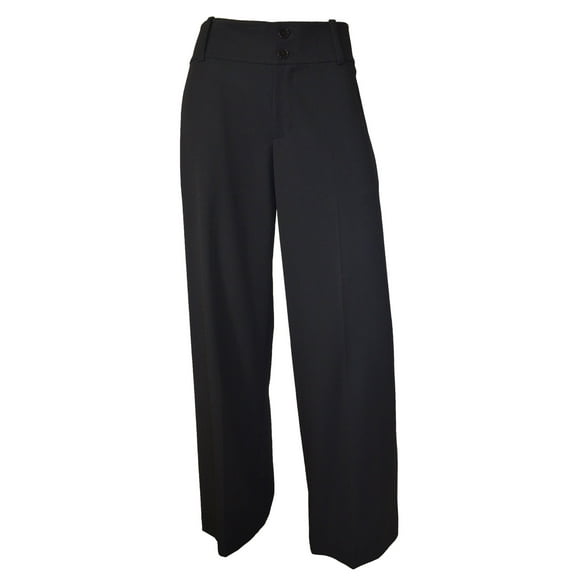 Women's Polyester Viscose Classic Flared Pants Black 4