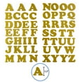 Styled Basics 1.22” Gold Glitter IronOn Letters, 2 Sheets, 54 Pieces