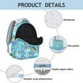 thumbnail image 2 of Cute Shark Student Backpack Waterproof Durable School Bag with Blue Cartoon Baby Shark Print, Adjustable Straps, Breathable Padding, Large Capacity for School and Travel, 2 of 3