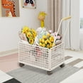 thumbnail image 6 of deevoka Rolling Storage Basket Carry on Organizer with Wheels for Books 53cmx36cmx34cm, 6 of 9