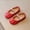 Red, variant on Toddler Cute Flats Pearls Decor Soft Sole Round Toe Flat Dress Shoes Girls Fashion Comfy Footwear for Daily Casual Wear Red 2 Big Kids