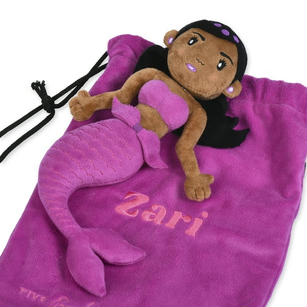 Soft Plush Black Mermaid Doll Toy with Luxurious Carry Bag. Charming Mermaid Gift for Girls. 11