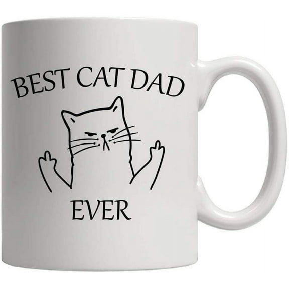 Daddy fathers day gift Ceramic Coffee Mugs 11 oz (Best Cat Dad Ever)