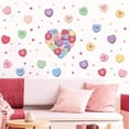thumbnail image 3 of 11*35in Peel and Stick Wall Decal - Large Removable Heart Vinyl Sticker, Colorful Romantic Wall Decor for Bedroom, Living Room, Apartment (30x90cm)-dh, 3 of 5