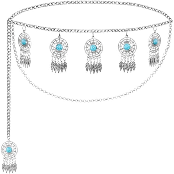 NPET Metal Chain Belt for Women, Metal Western Waist Belt Women for Dress, Jeans, Pants, Fashion