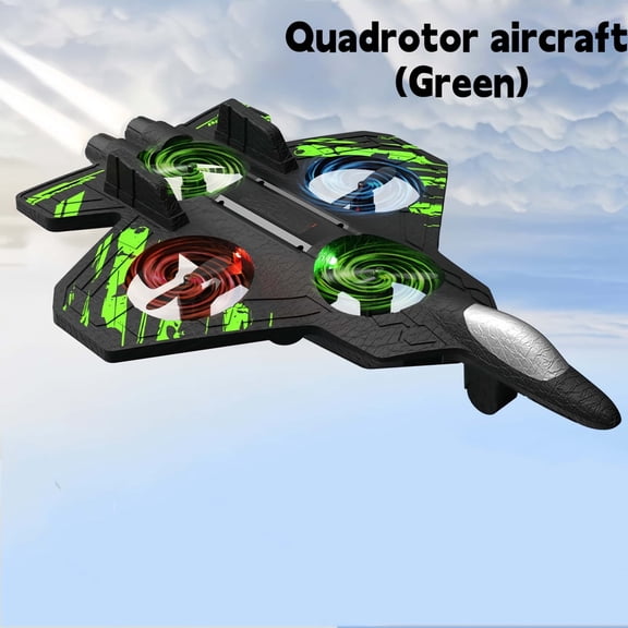 Rc Stunt Remote Control Plane With Led Lights 360 Flip Easy To Fly Outdoor Park Backyard Gift Birthday Toy High Performance,B#Triple battery
