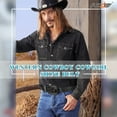 thumbnail image 4 of SUOSDEY Sparkly Rhinestone Belt for Women Men Western Cowboy Cowgirl Bling Diamond Leather Belt for Jeans Gifts, 4 of 7