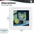 thumbnail image 4 of Stupell Industries Eclectic Lime & Gin Tonic Cocktail White Framed Print Under Glass, 16 x 16, by Kate Jarvik Birch, 4 of 8