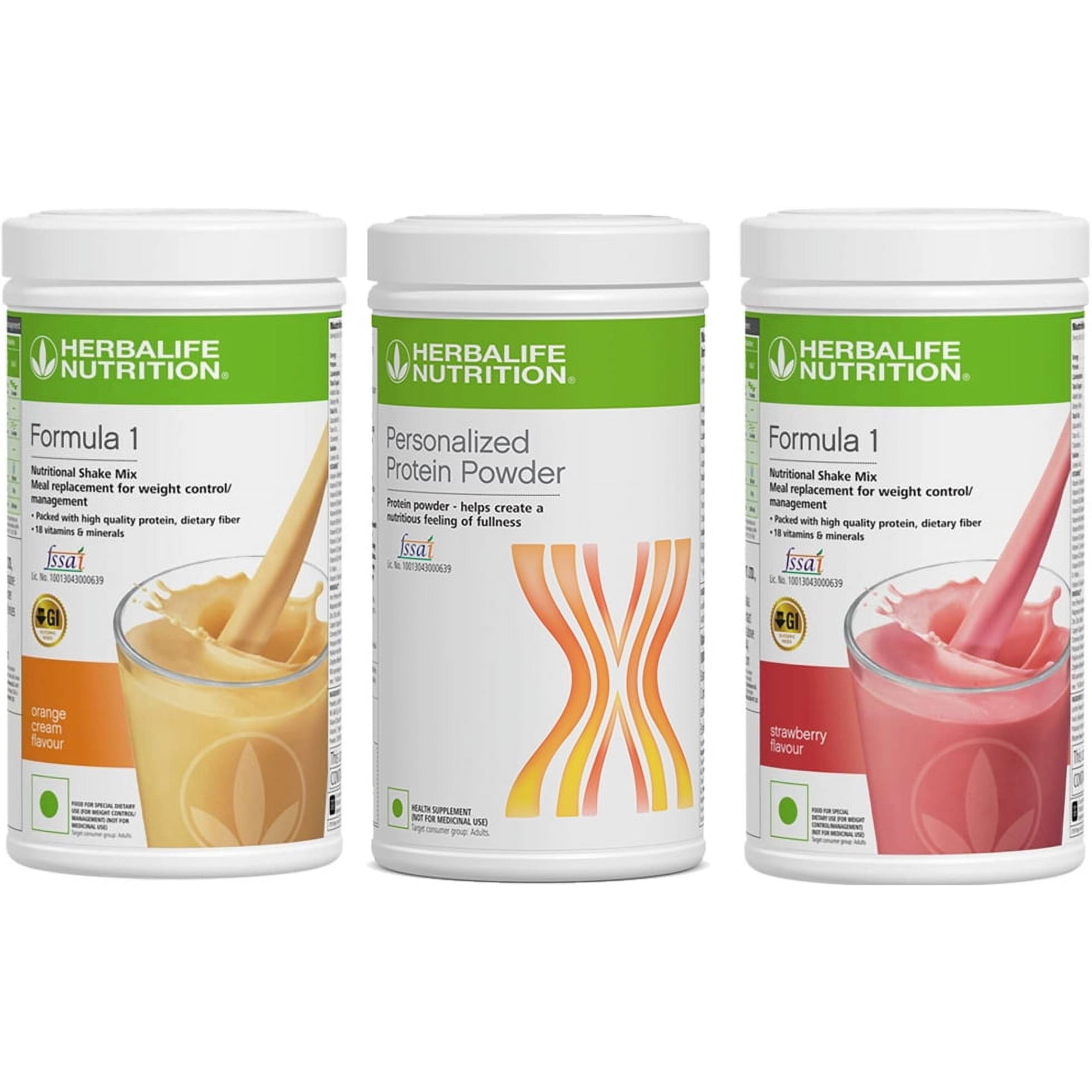 2X Herblife Nutritional Shake Mix - Orange With Strawberry And Protein Powder 400g For Weight Loss