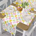 thumbnail image 3 of Hello Easter Table Runner 13x36 Inches Long Eggs Runner for Table Colorful Egg Small Table Runners Washable Dresser Scarf for Kitchen Coffee Dining Seasonal Spring Holiday Party Decor, 3 of 6