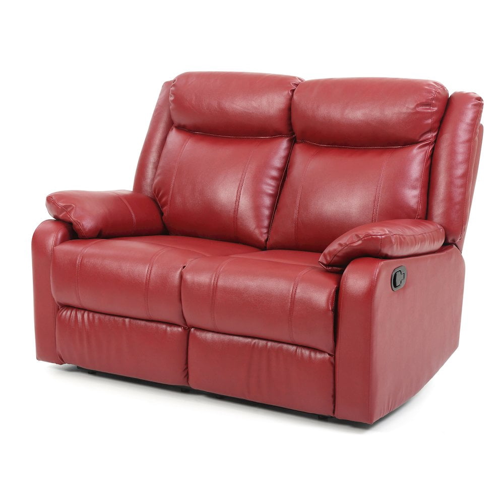 Glory Furniture Ward Reclining Loveseat in Red Color