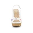 thumbnail image 6 of BLISSFUL STEP Women's Shoes Floral Lace Platform Peep Toe Wedge Heel Sandals Purple 9, 6 of 7