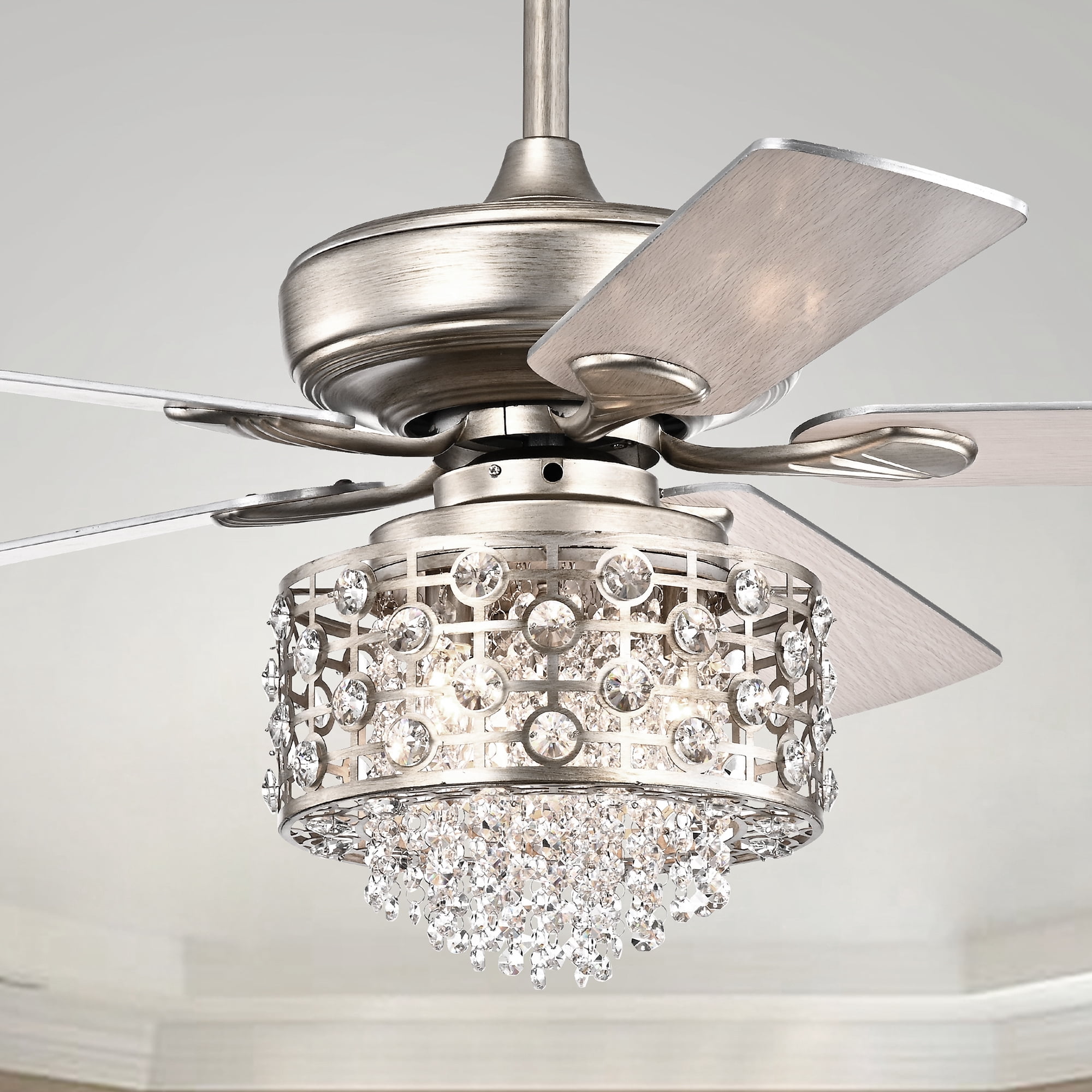 Toten 3 Light Aged Silver Fandelier Ceiling Fan