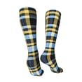 thumbnail image 2 of Leisure Hosiery 20in Lightweight Wear-Resistant Sweat-Wicking No Heel For Home Office Daily Use Cornflowerblue Buffalo Plaid Check Tartan Scotland_4, 2 of 8