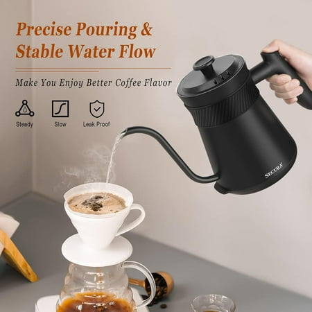 Electric Gooseneck Kettle, 0.8L, Matt Black