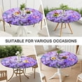 thumbnail image 7 of Purple Lavender Butterfly Scene Round Fitted Tablecloth with Elastic Edge,Dining Table Cover Waterproof,Outdoor Round Tablecloth for Camping,Dining,Indoor and Outdoor, 7 of 7
