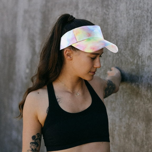 HONMEET 1Pcs Sport Outdoor Plain Visor Cap for Women Sun Protection 11.4x5.9in