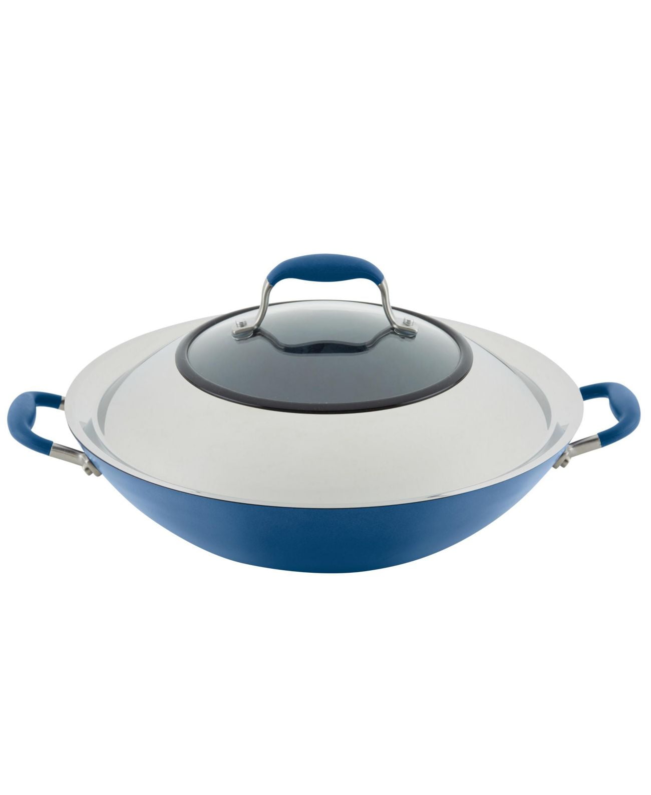 Anolon Advanced Home HardAnodized 14″ Nonstick Wok with Side Handles