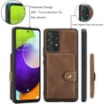 thumbnail image 6 of Case for Samsung Galaxy A53 5G, Detachable Magnetic Wallet Credit Card Slot Kickstand Cover Support Wireless Charging Compatible with Samsung Galaxy A53 5G (Brown), 6 of 17