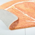 thumbnail image 2 of TOWN & COUNTRY PLAY Citrus Slice Orange Half Circle Shaped Bath Mat, Absorbent Tufted Floor Mat, Non-Slip Backing, Machine Washable, Orange, 34.7"x18.1", 2 of 9