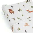 thumbnail image 2 of Sweet Jojo Designs Woodland Animal Pals Green Beige and Orange Changing Pad Cover Sheet, 2 of 6