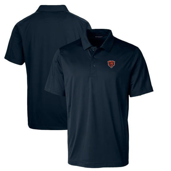 Men's Cutter & Buck Navy Chicago Bears Throwback Logo Big & Tall Prospect Textured Stretch Polo