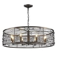 thumbnail image 4 of Golden Lighting Bijoux 8-Light Semi-flush in Brushed Etruscan Bronze, 4 of 4