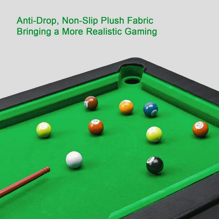 Mini Tabletop Pool Set with Game Balls Billiards Game for Indoor Party  Playhouse