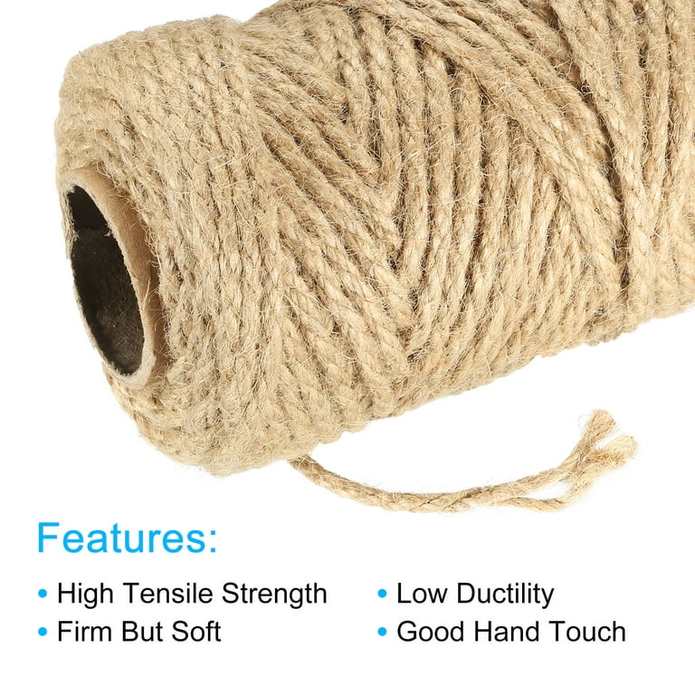 Jute Twine 5mm, 164 Feet Long Brown Twine Rope for DIY Subjects