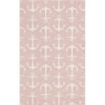 thumbnail image 1 of Unique Loom Outdoor Coastal Nautical Beach Rug 3' 3 x 5' 3 Rectangle Pink/Gray, 1 of 1