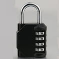 thumbnail image 1 of 4 Digit Outdoor Weatherproof Password Padlock (Black)79mm, 1 of 3
