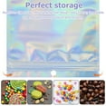 thumbnail image 4 of 100 Pcs Sacs en Aluminium à Fermeture Éclair Refermables, Pochette Plate en Aluminium, Sacs Anti-Odeurs, Sacs de Rangement pour Aliments pour Bonbons, Collations, Biscuits, Bijoux, 4 of 7