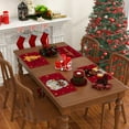 thumbnail image 3 of Linen African American Christmas Placemats Set of 4 Black Santa Christmas Table Mats Merry Christmas Decorations and Supplies for Home Table-12×18'''', 3 of 5