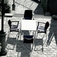 thumbnail image 3 of 31.5" Black and White Outdoor Patio Dining Arm Chair, 3 of 5