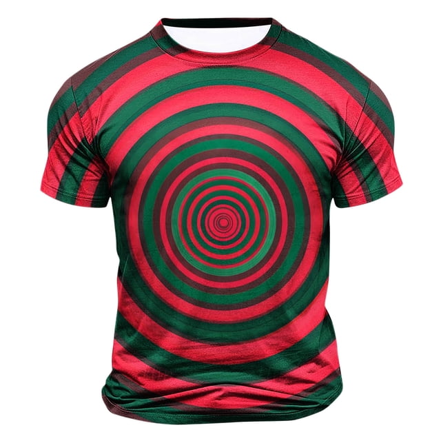 Wancir Chemises pour Hommes Liquidation Vente Hommes Mode Décontractée Imprimé Sport Manches Courtes Col Rond Blouses Chemises