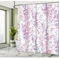 thumbnail image 4 of Ambesonne Modern Shower Curtain, Trees of Forest Illustration, 69"Wx75"L, Quartz Blush, 4 of 4