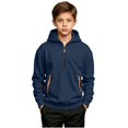 thumbnail image 6 of Frnrwgo Boys Hoodie 5-15Y Fleece Lined Half Zip Heavyweight Pullover Sweatshirt for Fall Winter, 6 of 10