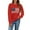 502_Red, variant on Sweaters for Women Trendy Round Neck National Flag European And American Easter Independence Day Fashion Sweater Lightweight Sweaters For Women White