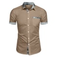 thumbnail image 1 of Men's Plaid Printed Button Short Sleeve Shirts Men's Casual Fashion Short Sleeve Shirts M, 1 of 4