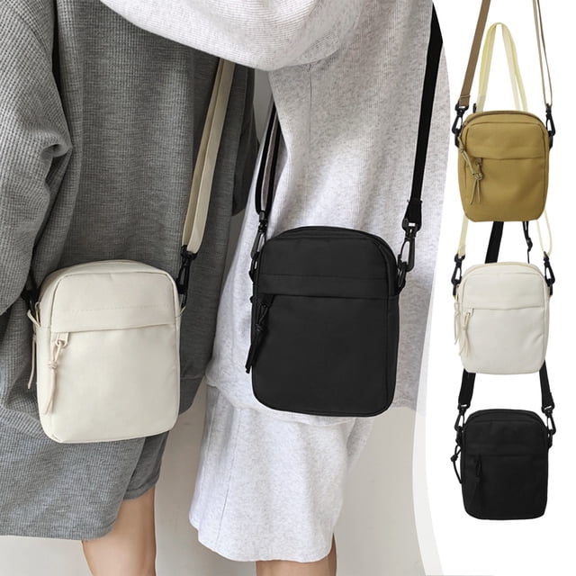 Fiudx Bolso Bandolera Tipo Bandolera, Correa Ajustable, Diseño Compacto y Ligero, Material Impermeable, Orificio para Auriculares, Ideal para Viajes, Senderismo y Ciclismo, Versátil para Hombres y Mu