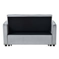 thumbnail image 6 of 52 inch Convertible Pull - Out Trundle Sofa Bed, Velvet Upholstered Loveseat with Adjustable Sleeper, Multi - Functional Couch for Small Spaces, Light Gray, 6 of 7