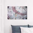 thumbnail image 2 of Wynwood Studio 'Baseball Made' Sports and Teams Wall Art Canvas Print - White, Red, 30" x 20", 2 of 2