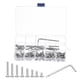 thumbnail image 1 of Kit de tornillos de seguridad Torx Uxcell M4, (M4x8/10/12/16/20/25/30/35mm) 125 piezas con cabeza avellanada y 1 pieza de llave T20, 1 of 6