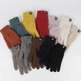 thumbnail image 6 of HJYCHN Winter Gloves for Women Full Finger Touchscreen Long Ribbed Texture Solid Color Design Thermal Gloves for Women Sky Blue One Size, 6 of 6