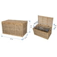 thumbnail image 4 of Kouboo Rattan Decorative Storage Trunk With Lid, Household Essentials, Wicker Chest With Lid For Storage And Organization, Natural, 4 of 13