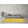 thumbnail image 3 of Ahgly Company Machine Washable Indoor Square Abstract Yellow Modern Area Rugs, 8' Square, 3 of 4