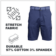 thumbnail image 4 of 2-Pack Men's Cotton Stretch Ripstop Cargo Shorts With Belt (Size - 32-42), 4 of 7